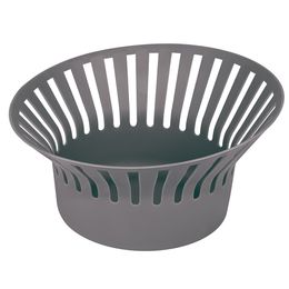 Fruteira Oval Cinza Grafite