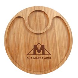 Gamela com 2 Divisorias Bamboo Promocional