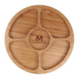 Gamela com 5 Divisorias Bamboo Promocional
