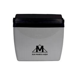 Caixa Térmica 34L Cinza Com Preto Promocional