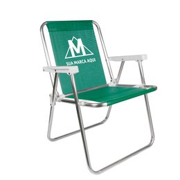 Cadeira Alta Alumínio Verde Promocional