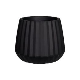 Vaso Cachepot Wave 37cm Preto