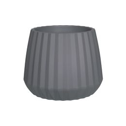 Vaso Cachepot Wave 37cm Cinza