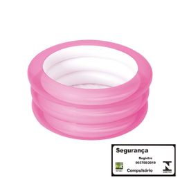 Banheira Inflável 80 Litros - rosa