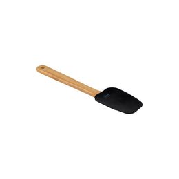 Espátula Oval Silicone e Bamboo Preto
