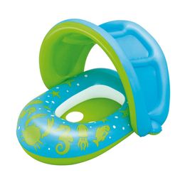 Bote Inflável com Cobertura - Azul e Verde