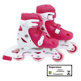 Roller Infantil Rosa - Tamanho P 30-33