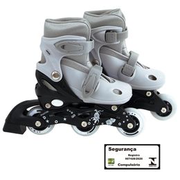 Roller Infantil Cinza - Tamanho P 30-33